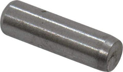 Made in USA - 3/32" Diam x 5/16" Pin Length Grade 8 Alloy Steel Standard Dowel Pin - Bright Finish, 1 Beveled & 1 Rounded End - Industrial Tool & Supply