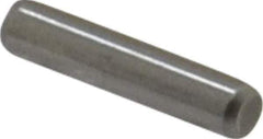 Made in USA - 3/32" Diam x 7/16" Pin Length Grade 8 Alloy Steel Standard Dowel Pin - Bright Finish, 1 Beveled & 1 Rounded End - Industrial Tool & Supply