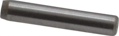 Made in USA - 3/32" Diam x 1/2" Pin Length Grade 8 Alloy Steel Standard Dowel Pin - Bright Finish, 1 Beveled & 1 Rounded End - Industrial Tool & Supply