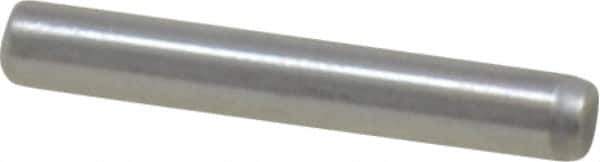 Made in USA - 3/32" Diam x 5/8" Pin Length Grade 8 Alloy Steel Standard Dowel Pin - Bright Finish, 1 Beveled & 1 Rounded End - Industrial Tool & Supply