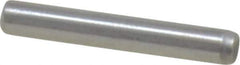 Made in USA - 3/32" Diam x 5/8" Pin Length Grade 8 Alloy Steel Standard Dowel Pin - Bright Finish, 1 Beveled & 1 Rounded End - Industrial Tool & Supply