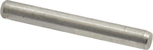 Made in USA - 3/32" Diam x 3/4" Pin Length Grade 8 Alloy Steel Standard Dowel Pin - Bright Finish, 1 Beveled & 1 Rounded End - Industrial Tool & Supply