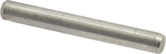 Made in USA - 3/32" Diam x 3/4" Pin Length Grade 8 Alloy Steel Standard Dowel Pin - Bright Finish, 1 Beveled & 1 Rounded End - Industrial Tool & Supply
