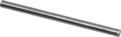 Made in USA - 1/8" Diam x 2" Pin Length Grade 8 Alloy Steel Standard Dowel Pin - Bright Finish, C 47-58 & C 60 (Surface) Hardness, 1,840 Lb (Single Shear), 3,680 Lb (Double Shear) Breaking Strength, 1 Beveled & 1 Rounded End - Industrial Tool & Supply