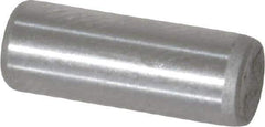 Made in USA - 3/16" Diam x 1/2" Pin Length Grade 8 Alloy Steel Standard Dowel Pin - Bright Finish, C 47-58 & C 60 (Surface) Hardness, 4,150 Lb (Single Shear), 8,300 Lb (Double Shear) Breaking Strength, 1 Beveled & 1 Rounded End - Industrial Tool & Supply