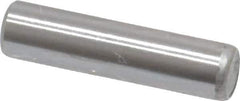 Made in USA - 3/16" Diam x 3/4" Pin Length Grade 8 Alloy Steel Standard Dowel Pin - Bright Finish, C 47-58 & C 60 (Surface) Hardness, 4,150 Lb (Single Shear), 8,300 Lb (Double Shear) Breaking Strength, 1 Beveled & 1 Rounded End - Industrial Tool & Supply