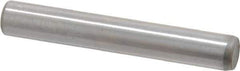 Made in USA - 3/16" Diam x 1-1/4" Pin Length Grade 8 Alloy Steel Standard Dowel Pin - Bright Finish, C 47-58 & C 60 (Surface) Hardness, 4,150 Lb (Single Shear), 8,300 Lb (Double Shear) Breaking Strength, 1 Beveled & 1 Rounded End - Industrial Tool & Supply