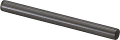 Made in USA - 3/16" Diam x 2" Pin Length Grade 8 Alloy Steel Standard Dowel Pin - Bright Finish, C 47-58 & C 60 (Surface) Hardness, 4,150 Lb (Single Shear), 8,300 Lb (Double Shear) Breaking Strength, 1 Beveled & 1 Rounded End - Industrial Tool & Supply
