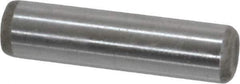 Made in USA - 1/4" Diam x 1" Pin Length Grade 8 Alloy Steel Standard Dowel Pin - Bright Finish, C 47-58 & C 60 (Surface) Hardness, 14,720 Lb (Double Shear), 7,360 Lb (Single Shear) Breaking Strength, 1 Beveled & 1 Rounded End - Industrial Tool & Supply