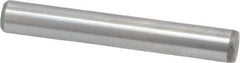 Made in USA - 1/4" Diam x 1-3/4" Pin Length Grade 8 Alloy Steel Standard Dowel Pin - Bright Finish, C 47-58 & C 60 (Surface) Hardness, 14,720 Lb (Double Shear), 7,360 Lb (Single Shear) Breaking Strength, 1 Beveled & 1 Rounded End - Industrial Tool & Supply