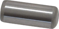 Made in USA - 5/16" Diam x 3/4" Pin Length Grade 8 Alloy Steel Standard Dowel Pin - Bright Finish, C 47-58 & C 60 (Surface) Hardness, 11,500 Lb (Single Shear), 23,000 Lb (Double Shear) Breaking Strength, 1 Beveled & 1 Rounded End - Industrial Tool & Supply