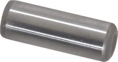 Made in USA - 5/16" Diam x 7/8" Pin Length Grade 8 Alloy Steel Standard Dowel Pin - Bright Finish, C 47-58 & C 60 (Surface) Hardness, 11,500 Lb (Single Shear), 23,000 Lb (Double Shear) Breaking Strength, 1 Beveled & 1 Rounded End - Industrial Tool & Supply