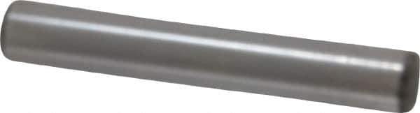 Made in USA - 5/16" Diam x 2" Pin Length Grade 8 Alloy Steel Standard Dowel Pin - Bright Finish, C 47-58 & C 60 (Surface) Hardness, 11,500 Lb (Single Shear), 23,000 Lb (Double Shear) Breaking Strength, 1 Beveled & 1 Rounded End - Industrial Tool & Supply