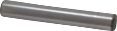 Made in USA - 5/16" Diam x 2" Pin Length Grade 8 Alloy Steel Standard Dowel Pin - Bright Finish, C 47-58 & C 60 (Surface) Hardness, 11,500 Lb (Single Shear), 23,000 Lb (Double Shear) Breaking Strength, 1 Beveled & 1 Rounded End - Industrial Tool & Supply