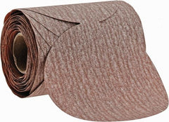 Norton - 3-1/2" Diam, 220 Grit Aluminum Oxide Adhesive PSA Disc - Fine Grade, Orange, B Weighted Backing, Flexible - Industrial Tool & Supply