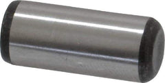 Made in USA - 3/8" Diam x 7/8" Pin Length Grade 8 Alloy Steel Standard Dowel Pin - Bright Finish, C 47-58 & C 60 (Surface) Hardness, 16,550 Lb (Single Shear), 33,100 Lb (Double Shear) Breaking Strength, 1 Beveled & 1 Rounded End - Industrial Tool & Supply