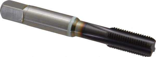 Guhring - 3/8-24 UNF 2B 4 Flute FIREX Finish Cobalt Straight Flute Machine Tap - Modified Bottoming, Right Hand Thread, 2-15/16" OAL, Oversize - Exact Industrial Supply