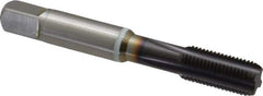 Guhring - 3/8-24 UNF 2B 4 Flute FIREX Finish Cobalt Straight Flute Machine Tap - Modified Bottoming, Right Hand Thread, 2-15/16" OAL, Oversize - Exact Industrial Supply
