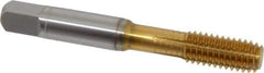Guhring - 3/8-16 UNC 2BX H8/H9 Thread Limit Modified Bottoming Thread Forming Tap - Cobalt, TiN Finish, 2.941" OAL, 0.63" Thread Length, Right Hand Thread, Series 3940 - Industrial Tool & Supply