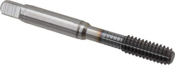 Guhring - 1/4-20 UNC 2BX Modified Bottoming Thread Forming Tap - Cobalt, TiCN Finish, 2-1/2" OAL, 0.512" Thread Length, Right Hand Thread, Series 3943 - Exact Industrial Supply