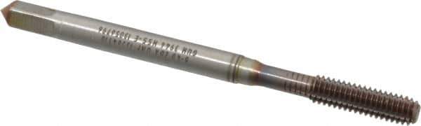Guhring - #6-40 UNF 2BX Modified Bottoming Thread Forming Tap - Cobalt, TiCN Finish, 2" OAL, 0.256" Thread Length, Right Hand Thread, Series 3944 - Exact Industrial Supply
