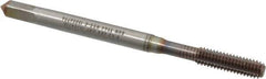 Guhring - #6-40 UNF 2BX Modified Bottoming Thread Forming Tap - Cobalt, TiCN Finish, 2" OAL, 0.256" Thread Length, Right Hand Thread, Series 3944 - Exact Industrial Supply