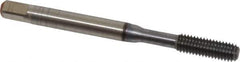 Guhring - #10-32 UNF 2BX Modified Bottoming Thread Forming Tap - Cobalt, TiCN Finish, 2.382" OAL, 0.335" Thread Length, Right Hand Thread, Series 3944 - Exact Industrial Supply