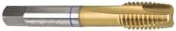 Guhring - 5/8-18 UNF, 4 Flute, TiN Finish, Powdered Metal Spiral Point Tap - Plug Chamfer, Right Hand Thread, 3-13/16" OAL, 0.48" Shank Diam, 3B Class of Fit, Series 3997 - Exact Industrial Supply