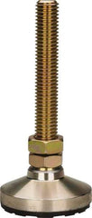 Gibraltar - 5/8-11 Bolt Thread, Studded Pivotal Stud Mount Leveling Pad & Mount - 6,000 Max Lb Capacity, 2-1/2" Base Diam - Industrial Tool & Supply