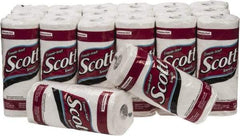 Scott - Perforated Roll of 1 Ply White Paper Towels - 11" Wide - Industrial Tool & Supply