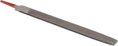 Simonds File - 10" Long, Second Cut, Flat American-Pattern File - Double Cut, Tang - Industrial Tool & Supply