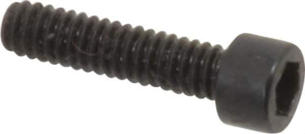 Made in USA - #2-56 UNC Hex Socket Drive, Socket Cap Screw - Alloy Steel, Black Oxide Finish, Fully Threaded, 3/8" Length Under Head - Industrial Tool & Supply