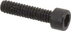 Made in USA - #2-56 UNC Hex Socket Drive, Socket Cap Screw - Alloy Steel, Black Oxide Finish, Fully Threaded, 3/8" Length Under Head - Industrial Tool & Supply