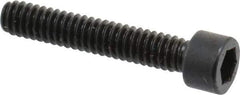 Made in USA - #2-56 UNC Hex Socket Drive, Socket Cap Screw - Alloy Steel, Black Oxide Finish, Fully Threaded, 1/2" Length Under Head - Industrial Tool & Supply