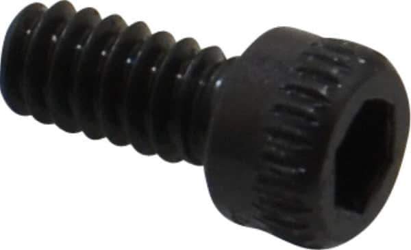 Made in USA - #4-40 UNC Hex Socket Drive, Socket Cap Screw - Alloy Steel, Black Oxide Finish, Fully Threaded, 1/4" Length Under Head - Industrial Tool & Supply