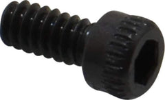 Made in USA - #4-40 UNC Hex Socket Drive, Socket Cap Screw - Alloy Steel, Black Oxide Finish, Fully Threaded, 1/4" Length Under Head - Industrial Tool & Supply