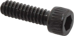 Made in USA - #4-40 UNC Hex Socket Drive, Socket Cap Screw - Alloy Steel, Black Oxide Finish, Fully Threaded, 3/8" Length Under Head - Industrial Tool & Supply