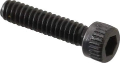 Made in USA - #4-40 UNC Hex Socket Drive, Socket Cap Screw - Alloy Steel, Black Oxide Finish, Fully Threaded, 1/2" Length Under Head - Industrial Tool & Supply