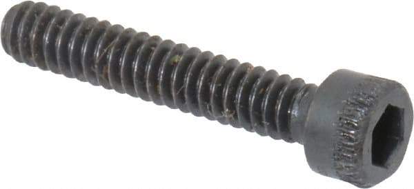 Made in USA - #4-40 UNC Hex Socket Drive, Socket Cap Screw - Alloy Steel, Black Oxide Finish, Fully Threaded, 5/8" Length Under Head - Industrial Tool & Supply