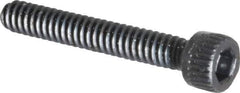 Made in USA - #4-40 UNC Hex Socket Drive, Socket Cap Screw - Alloy Steel, Black Oxide Finish, Fully Threaded, 3/4" Length Under Head - Industrial Tool & Supply