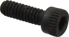 Made in USA - #5-40 UNC Hex Socket Drive, Socket Cap Screw - Alloy Steel, Black Oxide Finish, Fully Threaded, 3/8" Length Under Head - Industrial Tool & Supply