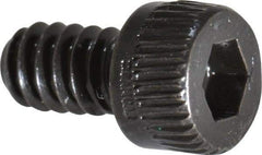 Made in USA - #6-32 UNC Hex Socket Drive, Socket Cap Screw - Alloy Steel, Black Oxide Finish, Fully Threaded, 1/4" Length Under Head - Industrial Tool & Supply