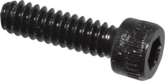 Made in USA - #6-32 UNC Hex Socket Drive, Socket Cap Screw - Alloy Steel, Black Oxide Finish, Fully Threaded, 1/2" Length Under Head - Industrial Tool & Supply
