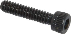Made in USA - #6-32 UNC Hex Socket Drive, Socket Cap Screw - Alloy Steel, Black Oxide Finish, Fully Threaded, 5/8" Length Under Head - Industrial Tool & Supply