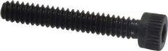 Made in USA - #6-32 UNC Hex Socket Drive, Socket Cap Screw - Alloy Steel, Black Oxide Finish, Fully Threaded, 7/8" Length Under Head - Industrial Tool & Supply