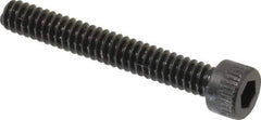 Made in USA - #6-32 UNC Hex Socket Drive, Socket Cap Screw - Alloy Steel, Black Oxide Finish, Fully Threaded, 1" Length Under Head - Industrial Tool & Supply