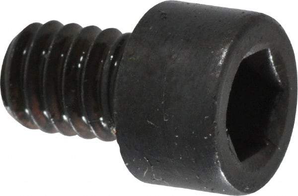 Made in USA - #8-32 UNC Hex Socket Drive, Socket Cap Screw - Alloy Steel, Black Oxide Finish, Fully Threaded, 1/4" Length Under Head - Industrial Tool & Supply