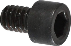 Made in USA - #8-32 UNC Hex Socket Drive, Socket Cap Screw - Alloy Steel, Black Oxide Finish, Fully Threaded, 1/4" Length Under Head - Industrial Tool & Supply