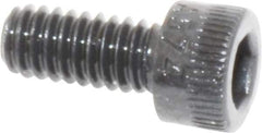 Made in USA - #8-32 UNC Hex Socket Drive, Socket Cap Screw - Alloy Steel, Black Oxide Finish, Fully Threaded, 3/8" Length Under Head - Industrial Tool & Supply