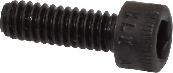 Made in USA - #8-32 UNC Hex Socket Drive, Socket Cap Screw - Alloy Steel, Black Oxide Finish, Fully Threaded, 1/2" Length Under Head - Industrial Tool & Supply
